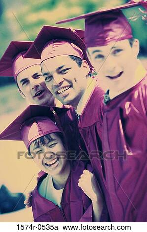 Portrait of students wearing their graduation outfits View Large Photo Image Stock Image - Portrait of students wearing their graduation outfits. Fotosearch
