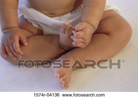 Close-up of a baby's hand holding his foot View Large Photo Image Stock Photograph - Close-up of a baby's hand holding his foot. Fotosearch