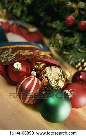 Close-up of Christmas ornaments View Large Photo Image Stock Photo - Close-up of Christmas ornaments. Fotosearch