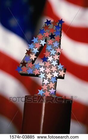 Number four covered with stars and the American flag in the background View Large Photo Image Stock Photography - Number four covered with stars and the American flag in the background. Fotosearch