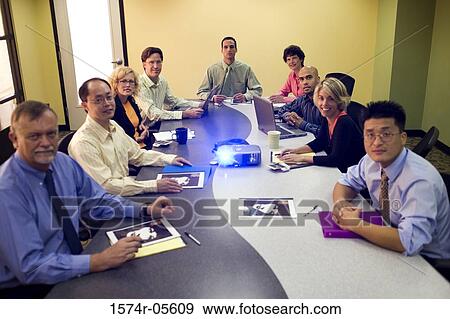 Portrait of a group of business executives in a conference View Large Photo Image Stock Photo - Portrait of a group of business executives in a conference. Fotosearch