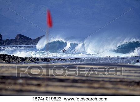 Boogie Boarding Hawaii USA View Large Photo Image Stock Image - Boogie Boarding Hawaii USA. Fotosearch
