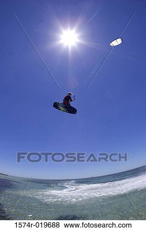 Kitesurfing View Large Photo Image Stock Photo - Kitesurfing. Fotosearch