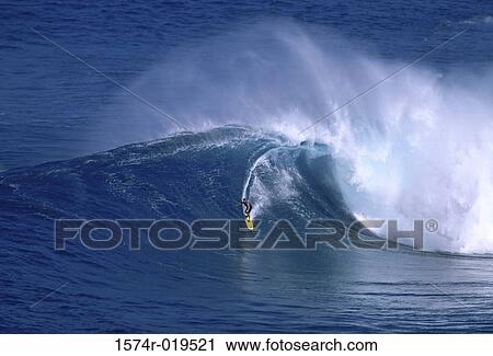 Stock Image - Surfing. Fotosearch