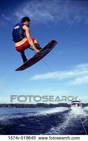 Wakeboarding View Large Photo Image Stock Photo - Wakeboarding. Fotosearch