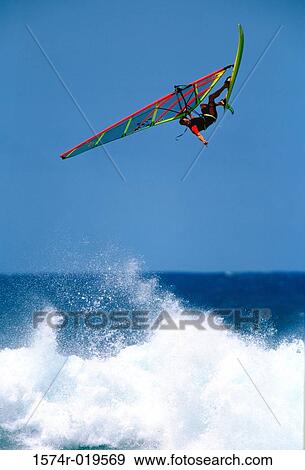 Windsurfing View Large Photo Image Stock Photo - Windsurfing. Fotosearch
