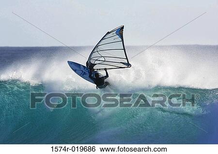 Windsurfing View Large Photo Image Stock Photograph - Windsurfing. Fotosearch