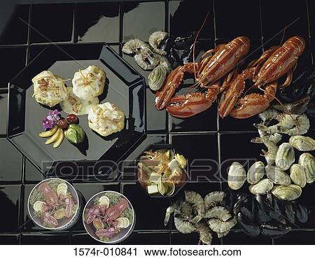 Assortment of seafood View Large Photo Image Stock Image - Assortment of seafood. Fotosearch