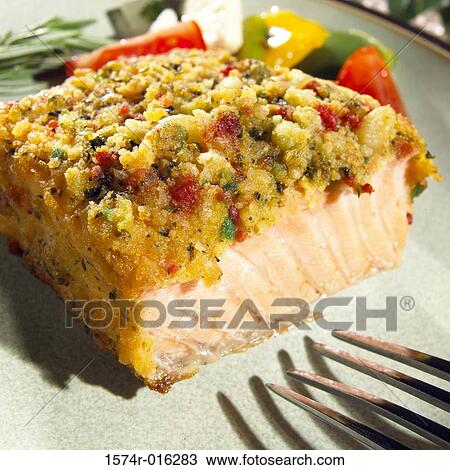 Baked Salmon View Large Photo Image Stock Image - Baked Salmon. Fotosearch