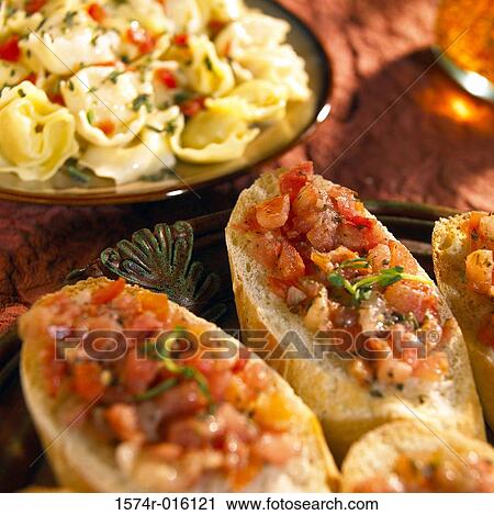 Bruschetta Tortellini View Large Photo Image Stock Image - Bruschetta Tortellini. Fotosearch