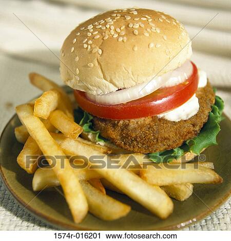 Chicken Burger View Large Photo Image Stock Image - Chicken Burger. Fotosearch