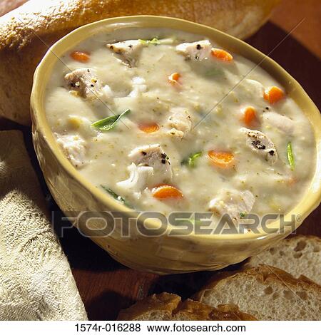 Stock Photo - Chicken Cream Soup. Fotosearch