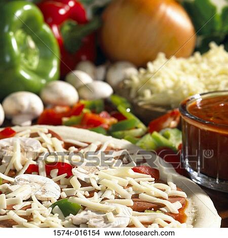 Picture - Close-up of a pizza. Fotosearch