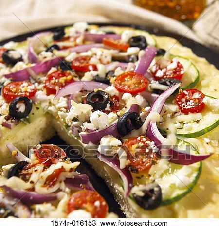 Stock Image - Close-up of a pizza. Fotosearch
