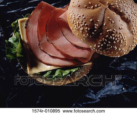 Ham and cheese sandwich View Large Photo Image Stock Photography - Ham and cheese sandwich. Fotosearch