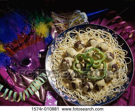 High angle view of pasta and meatballs View Large Photo Image Stock Image - High angle view of pasta and meatballs. Fotosearch