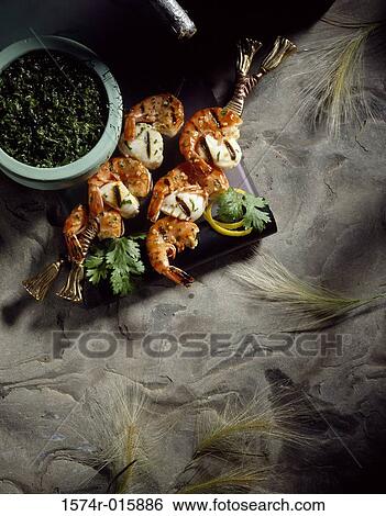 High angle view of prepared shrimp View Large Photo Image Stock Photograph - High angle view of prepared shrimp. Fotosearch