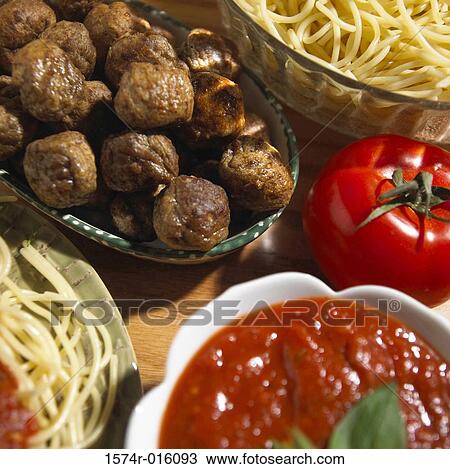 Spaghetti and meatballs with sauce View Large Photo Image Stock Image - Spaghetti and meatballs with sauce. Fotosearch