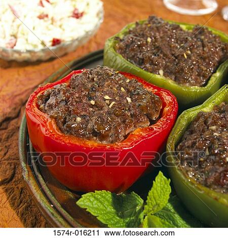 Veal Stuffed Peppers View Large Photo Image Stock Image - Veal Stuffed Peppers. Fotosearch