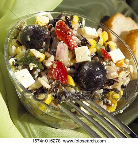 Stock Photo - Wild Rice Fetta Salad. Fotosearch