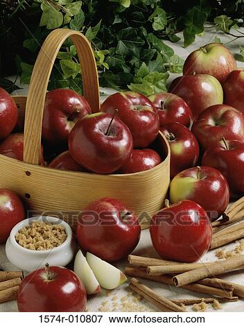 Apples and cinnamon sticks View Large Photo Image Stock Photo - Apples and cinnamon sticks. Fotosearch