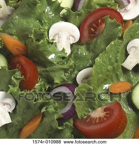 Close-up of mixed salad View Large Photo Image Stock Photo - Close-up of mixed salad. Fotosearch