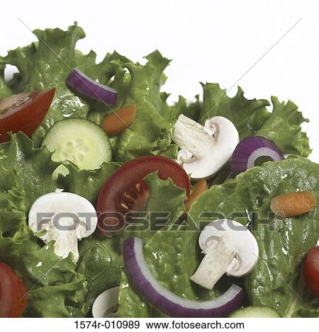 Stock Photo - Close-up of mixed salad. Fotosearch