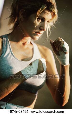 Female boxer practicing View Large Photo Image Stock Photography - Female boxer practicing. Fotosearch