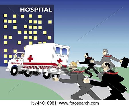 Clip Art - Ambulance Chasers I 2004 Linda Braucht (20th C. American) Computer graphics. Fotosearch