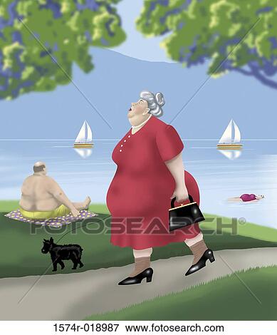 Stock Illustration - At the Lake 3 2004 Linda Braucht (20th C. American) Computer graphics. Fotosearch