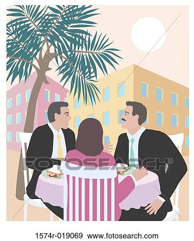 Business Lunch in Tropics 2 Linda Braucht (20th C. American) Computer Graphics View Large Illustration Stock Illustration - Business Lunch in Tropics 2 Linda Braucht (20th C. American) Computer Graphics. Fotosearch