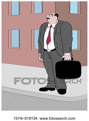Stock Illustration - Business Man Linda Braucht (20th C. American) Computer Graphics. Fotosearch