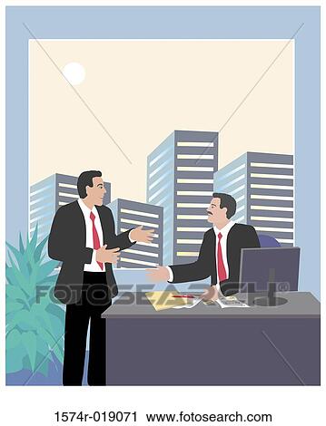 Business Meeting in Office 3 Linda Braucht (20th C. American) Computer Graphics View Large Illustration Clip Art - Business Meeting in Office 3 Linda Braucht (20th C. American) Computer Graphics. Fotosearch