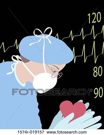 Stock Illustration - Cardiology Linda Braucht (20th C. American) Computer Graphics. Fotosearch