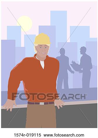 Stock Illustration - Dawn Construction Linda Braucht (20th C. American) Computer Graphics. Fotosearch