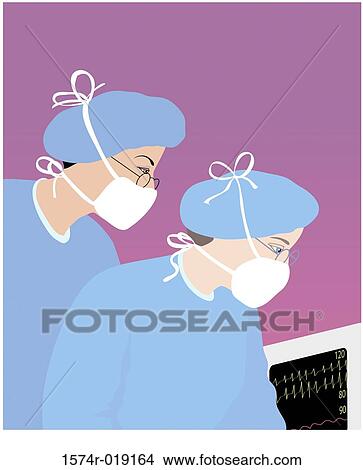 Stock Illustration - Emergency Room Linda Braucht (20th C. American) Computer Graphics. Fotosearch