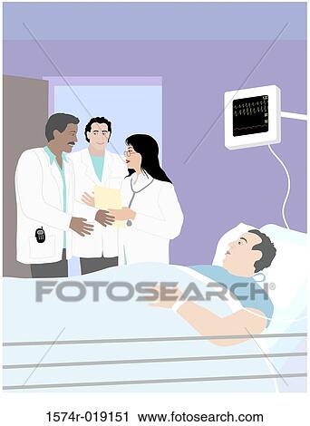 Hospital Patient 4 Linda Braucht (20th C. American) Computer Graphics View Large Illustration Clip Art - Hospital Patient 4 Linda Braucht (20th C. American) Computer Graphics. Fotosearch
