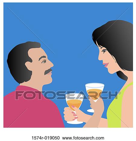 Clipart - Looking for Love Linda Braucht (20th C. American) Computer Graphics. Fotosearch