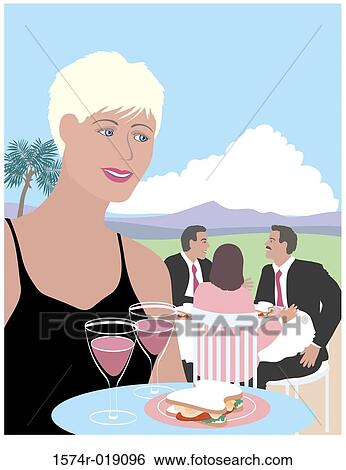 Lunch Waitress Linda Braucht (20th C. American) Computer Graphics View Large Illustration Stock Illustration - Lunch Waitress Linda Braucht (20th C. American) Computer Graphics. Fotosearch