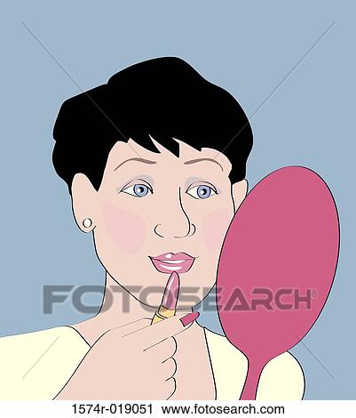 Clip Art - Make Up Linda Braucht (20th C. American) Computer Graphics. Fotosearch