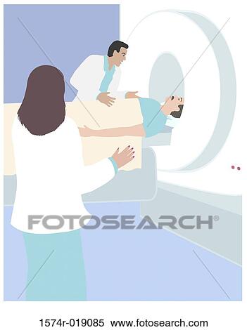 Stock Illustration - Man in Scan 2 Linda Braucht (20th C. American) Computer Graphics. Fotosearch