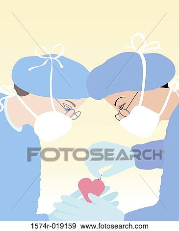 Stock Illustration - Mending Broken Hearts 2 Linda Braucht (20th C. American) Computer Graphics. Fotosearch