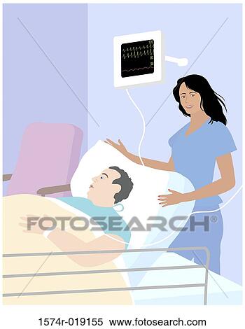 Stock Illustration - Native American Nurse Linda Braucht (20th C. American) Computer Graphics. Fotosearch