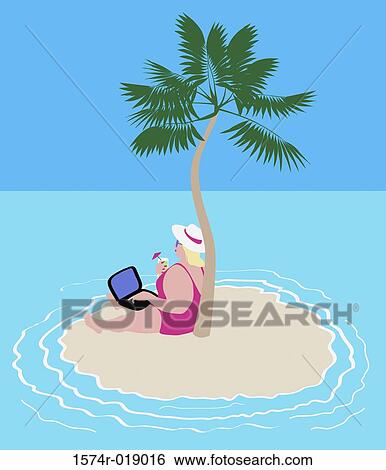 Stock Illustration - Online Anywhere 2005 Linda Braucht (20th C. American) Computer graphics. Fotosearch