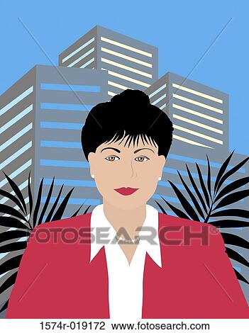 Oriental Business Executive 1 Linda Braucht (20th C. American) Computer Graphics View Large Illustration Drawing - Oriental Business Executive 1 Linda Braucht (20th C. American) Computer Graphics. Fotosearch