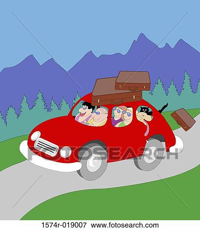 Stock Illustration - Roadtrip 2004 Linda Braucht (20th C. American) Computer graphics. Fotosearch