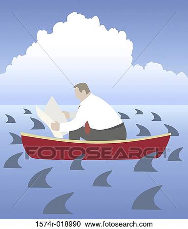 Clipart - Shark! 2004 Linda Braucht (20th C. American) Computer graphics. Fotosearch