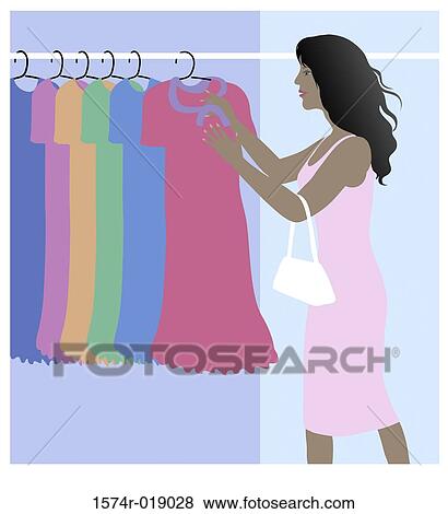 Stock Illustration - Shopper 1 Linda Braucht (20th C. American) Computer Graphics. Fotosearch