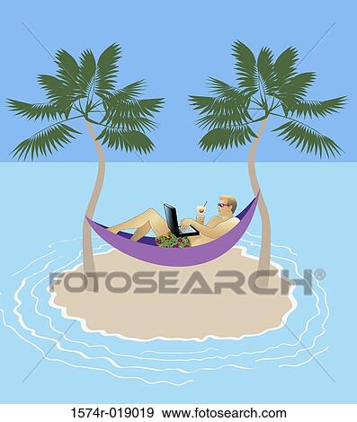 Stock Illustration - Surf Online Anywhere 2005 Linda Braucht (20th C. American) Computer graphics. Fotosearch