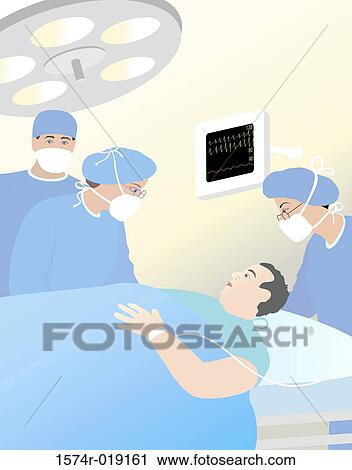 Surgery Prep Linda Braucht (20th C. American) Computer Graphics View Large Illustration Clip Art - Surgery Prep Linda Braucht (20th C. American) Computer Graphics. Fotosearch